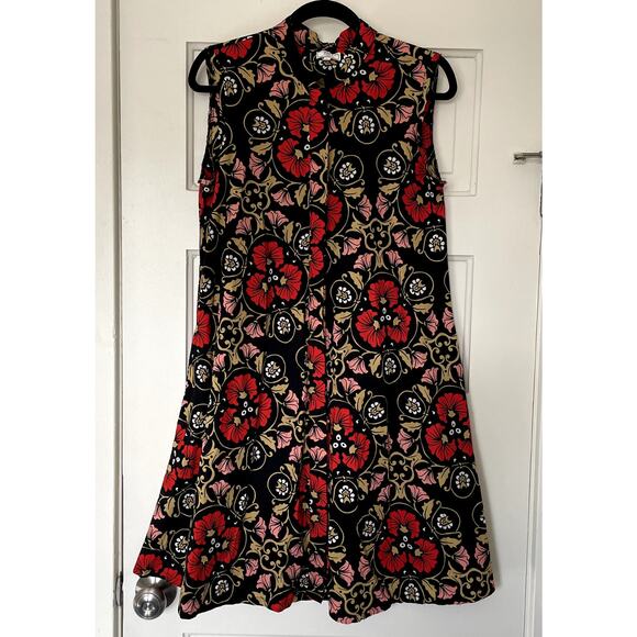 Zuri Dark Floral Print Sleeveless Dress - X-Small - Picture 2 of 10